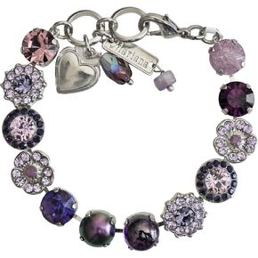 سوار ماريانا مطلي بالروديوم بتصميم وايلدبيري كبير مزين بالكريستال والفسيفساء، مزيج أرجواني 4045/1 M1134ro in Kuwait