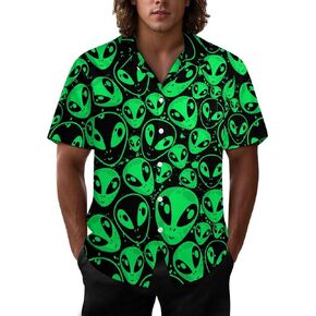 Mens Hawaiian Shirt Casual Button Down Short Sleeve Tropical Beach Holiday Aloha Party Shirt for Men Funny in Kuwait