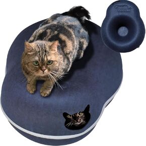 Medium Large Cat Tunnel Bed for Indoor Cats, Scratch, Water Resistant Donut Cat Cave Pet House up to 22 Lbs Spacious for 2 Kittens to Play and Rest, Durable Toxic-Free Materials, Easy to Clean