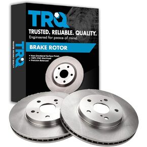 TRQ Front Brake Rotors Set Vented Compatible with 2002-2003 Lexus ES300 2004-2006 ES330 2006-2015 IS250 2005-2007 Toyota Avalon 2002-2006 Camry 2004-2010 Sienna 2004-2008 Solara