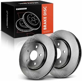 A-Premium 12.99 inch (330mm) Front Vented Disc Brake Rotors Compatible with Select Dodge and Jeep Models - Durango, Grand Cherokee, 2011-2020, Fit with Standard Brakes & No SRT, 2-PC Set