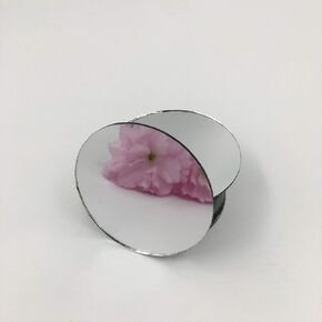 3" Round Mirror Tiles Silver Coated Craft Mirrors Bulk 30 Pieces for Artcraft Home Mosaic Decoration (Silver, Dia3‘’)