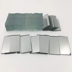 بلاط فسيفساء زجاجي مستطيل الشكل ومرآة على شكل قرميد (عبوة من 60 قطعة) (15 × 35 مم)