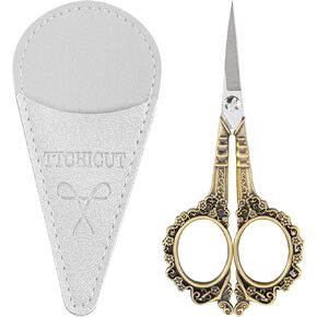 Vintage All-Purpose Scissors with Sheath - Sharp Sewing, Embroidery, Manicure & Pedicure Grooming Scissors for Office, Home & Crafts