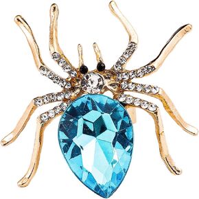 Caiyao Punk Stacking Spider Knuckle Ring for Women Men Gothic Beaded Open Adjustable Insect Animal Statement Finger Ring Exaggrated Rock Party Bar Halloween Jewelry Gift