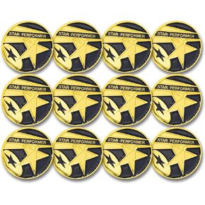SHOP AWARDS AND GIFTS Star Performer Lapel Pins for Students, Appreciation, Reward, School, Employee Recognition, Bulk Pack of 12, Poly Bagged, 3/4 Inch