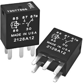 Relay 12077866 (Set of 2), 5-Pin 12V Automotive Relay - Replacement for Relay 5810-0202, 7866, Compatible with Buick,Cadillac, Chevrolet, GMC