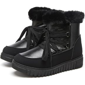 HYPOCRUTE Winter Boots for Women Fur Lined Snow Boots for Women Warm Comfortable Outdoor Ankle Boots Hiking Work Booties