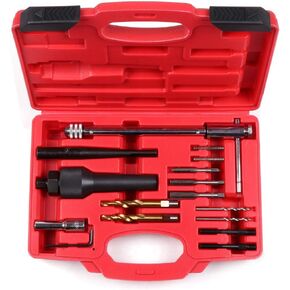 SCITOO Fit Damaged Broken 8 and 10mm Glow Plugs disassemble Tool Kit with Drill Holding Adaptor Taps