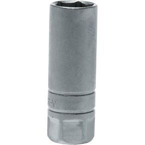 Teng Tools 16mm 1/2 Inch Drive 6 Point Spark Plug Socket With Rubber Insert - M120040-C, Silver