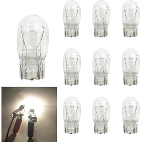 10 PCS Car Double-wire Brake Bulbs, T20 Bulbs Conversion Kit, 12V 21/5W Super Bright Bulb Replacements, Universal Automobile Lighting Tool, for Most Cars, Trucks and Vans (White)
