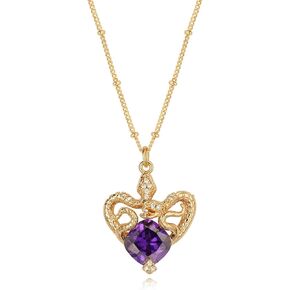 MEVECCO Dainty Gold Snake Necklace for Women 18k Gold Plated Serpent Snake Charm Necklace Cubic Zircon Snake Pendent Chunky Gold Snake Simple Minimalist Delicate Handmade Boho Jewelry For Her