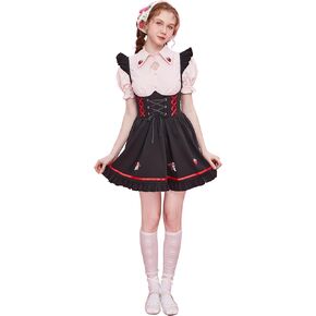 Strawberry Shortcake Women's Mini Skirt Set Cute High Waist Skirt