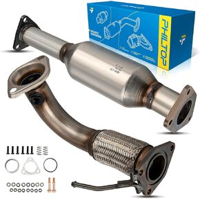 PHILTOP Catalytic Converter High Flow Replacement for Accord 2003-2007 2.4L, Stainless Steel Catalyst Converter EPA Convert Compliant 2 Packs