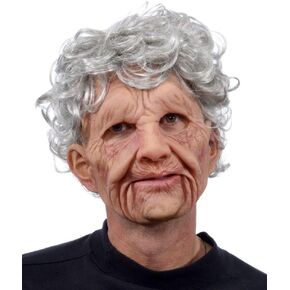 Halloween Scary Realistic Old Man Mask Wrinkle Human Face Latex Masquerade Cosplay Costume Props