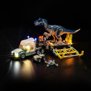 LED Lighting Compatible with Lego Dinosaur Missions: Allosaurus Transport Truck 76966, Light Kit Compatible with Lego 76966, NOT Included The Model Set（Standard Version）