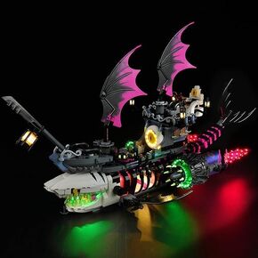LED Lighting Kit for Lego DREAMZzz Nightmare Shark Ship 71469, LED Light Compatible with Lego 71469 Building Block Models (Not Include Set)