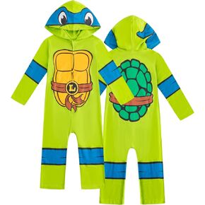 Nickelodeon Teenage Mutant Ninja Turtles Michelangelo Boys Hooded Coverall for Toddlers and Big Kids