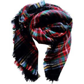 Jastore® Kids Girls Boys Stylish Grid Warm Blanket Scarf Gorgeous Wrap Shawl