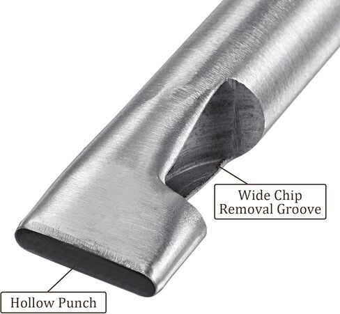 Oval Leather Hole Punch - [3 x 8mm] 45# Steel Flat Punch Cutter Tool Hollow Punching for Belt Leather Craft Clothes Use, 100mm / 4" Long in Saudi Arabia