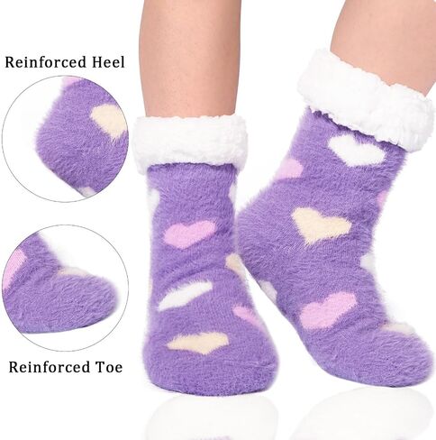 Moon Wood Slipper Socks Cozy Fuzzy Socks for Women Non Slip Cabin Socks Fluffy Warm Winter Socks Home Socks in Saudi Arabia