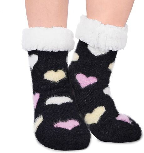 Moon Wood Slipper Socks Cozy Fuzzy Socks for Women Non Slip Cabin Socks Fluffy Warm Winter Socks Home Socks in Kuwait