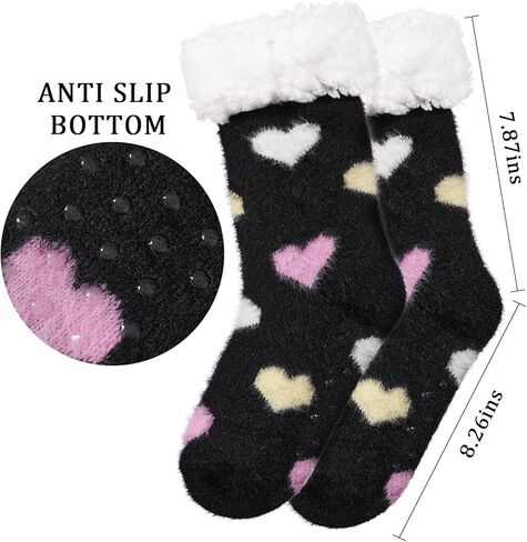 Moon Wood Slipper Socks Cozy Fuzzy Socks for Women Non Slip Cabin Socks Fluffy Warm Winter Socks Home Socks in Kuwait