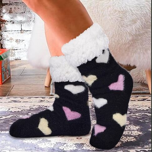 Moon Wood Slipper Socks Cozy Fuzzy Socks for Women Non Slip Cabin Socks Fluffy Warm Winter Socks Home Socks in Kuwait