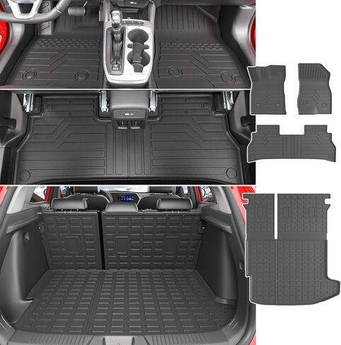 Floor Mat Compatible with 2024 2025 Chevy Trax Trunk Mat with Backrest Mat Floor Liner Replacement for 2024 2025 Chevy Trax Accessories (Trunk Mat with Backrest Mat+Floor Mat) in Kuwait