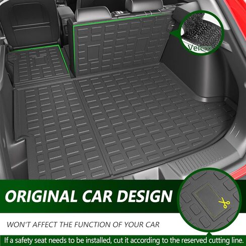 Floor Mat Compatible with 2024 2025 Chevy Trax Trunk Mat with Backrest Mat Floor Liner Replacement for 2024 2025 Chevy Trax Accessories (Trunk Mat with Backrest Mat+Floor Mat) in Kuwait