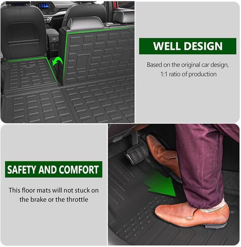 Floor Mat Compatible with 2024 2025 Chevy Trax Trunk Mat with Backrest Mat Floor Liner Replacement for 2024 2025 Chevy Trax Accessories (Trunk Mat with Backrest Mat+Floor Mat) in Kuwait