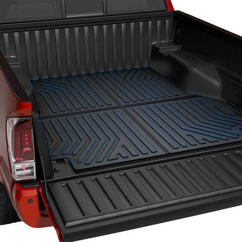 OEDRO Truck Bed Mat Fit for 2019-2024 Chevy Silverado 1500 GMC Sierra 1500 5.8FT, All Weather TPE Cargo Liner, Chevy Silverado/Sierra 1500 Accessories Heavy Duty Pickup Rear Trunk Mat, Black in Saudi Arabia