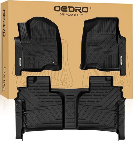 حصيرة سرير شاحنة OEDRO مناسبة لـ 2019-2024 Chevy Silverado 1500 GMC Sierra 1500 5.8FT، بطانة شحن TPE مناسبة لجميع الأحوال الجوية، ملحقات Chevy Silverado/Sierra 1500 شديدة التحمل، سوداء in Kuwait