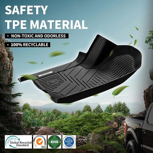 حصيرة سرير شاحنة OEDRO مناسبة لـ 2019-2024 Chevy Silverado 1500 GMC Sierra 1500 5.8FT، بطانة شحن TPE مناسبة لجميع الأحوال الجوية، ملحقات Chevy Silverado/Sierra 1500 شديدة التحمل، سوداء in Kuwait