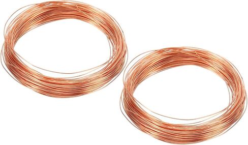 PATIKIL 99.9% Soft Copper Wire, 1Pcs 26Gauge/0.4mm Diameter 15m/49.2ft Spool Pure Copper Craft Wire for Jewelry Making Beading Garden Plants in Saudi Arabia