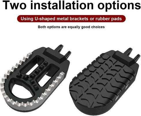 Xitomer Stainless + Rubber Motorcycle Motorcycle Dirt bike Wide Foot Pegs, Fit for KLR650 1987-2018, KLR650 2024 2023 2022-2024, Motorcycle Footrest Bike Wide Fat Foot Pegs (Black,Standard) in Saudi Arabia