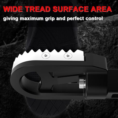 Xitomer Stainless + Rubber Motorcycle Motorcycle Dirt bike Wide Foot Pegs, Fit for KLR650 1987-2018, KLR650 2024 2023 2022-2024, Motorcycle Footrest Bike Wide Fat Foot Pegs (Black,Standard) in Saudi Arabia