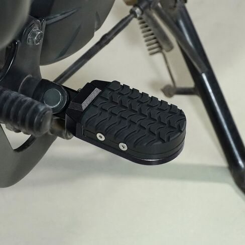 Xitomer Stainless + Rubber Motorcycle Motorcycle Dirt bike Wide Foot Pegs, Fit for KLR650 1987-2018, KLR650 2024 2023 2022-2024, Motorcycle Footrest Bike Wide Fat Foot Pegs (Black,Standard) in Saudi Arabia