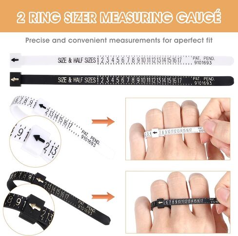 33 Pcs Ring Size Adjuster Transparent Invisible Adapter Kit with Silverware Polishing Cloth Ring Spacer Measuring Ruler Tightener Fits for Loose Rings Wide Rings Women Men in Saudi Arabia