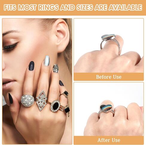 33 Pcs Ring Size Adjuster Transparent Invisible Adapter Kit with Silverware Polishing Cloth Ring Spacer Measuring Ruler Tightener Fits for Loose Rings Wide Rings Women Men in Saudi Arabia