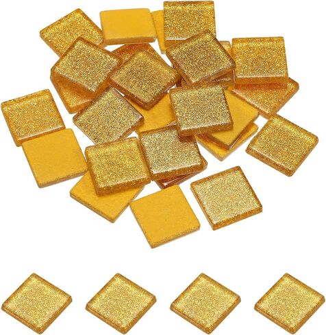 MECCANIXITY Mosaic Tiles, Glass Tiles, Shine Crystal Mosaic Glass Pieces Bulk Square Glitter Crystal Mosaic Tiles 2 x 2cm for Home Decoration, DIY Crafts, Pack of 25(100g, Lilac) in Saudi Arabia