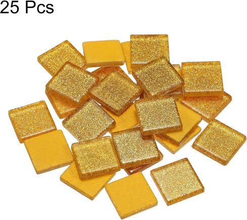 MECCANIXITY Mosaic Tiles, Glass Tiles, Shine Crystal Mosaic Glass Pieces Bulk Square Glitter Crystal Mosaic Tiles 2 x 2cm for Home Decoration, DIY Crafts, Pack of 25(100g, Lilac) in Saudi Arabia