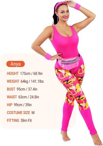 Spooktacular Creations Women 80s Workout Outfit, Halloween 80s Costumes for Adults 80s Accessories Halloween Costumes Cosplay in Saudi Arabia