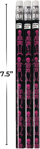 Fun Express Skeleton Pencils for Halloween (bulk set of 24) Halloween Party Supplies in Saudi Arabia