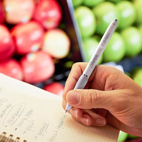 SHARPIE S-Gel, Gel Pens, Medium Point (0.7mm), Pearl White Body, Black Gel Ink Pens, 2 Count in Saudi Arabia