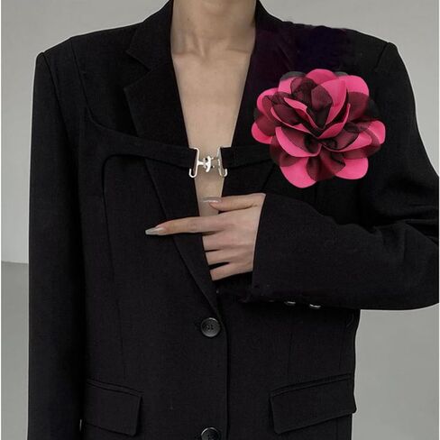 5.5’’ Extra Large Flower Brooch Pin Dainty Fabric Camellia Elegant Silk Satin Oversized Brooches Dance Wedding Party Corsage Banquet Dress Suit Ceremony Clothes Handmade Big Boutonniere Accessories Jewelry Gifts for Women Ladies Girls in Saudi Arabia