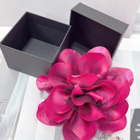 5.5’’ Extra Large Flower Brooch Pin Dainty Fabric Camellia Elegant Silk Satin Oversized Brooches Dance Wedding Party Corsage Banquet Dress Suit Ceremony Clothes Handmade Big Boutonniere Accessories Jewelry Gifts for Women Ladies Girls in Saudi Arabia