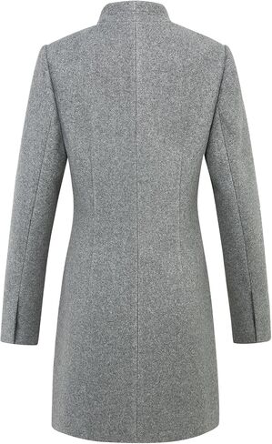 IDEALSANXUN Womens Wool Coat Open Front Cardigan Blazer Jackets Fall Winter Peacoat with Pockets in Kuwait