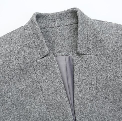 IDEALSANXUN Womens Wool Coat Open Front Cardigan Blazer Jackets Fall Winter Peacoat with Pockets in Kuwait