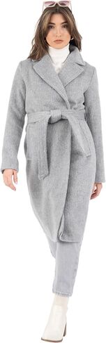 Nine West Women's Belted Faux Wool Coat in Saudi Arabia